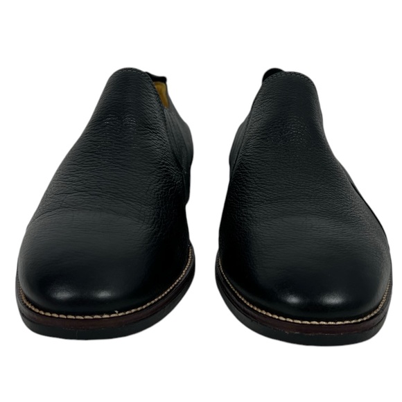 Sandro Moscoloni Leather Slip On Dress Shoe Mens 10.5 D Black Made In Brazil EUC - Picture 5 of 11